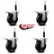 Service Caster 4'' Phenolic Swivel 3/4'' Expanding Stem Caster Set Total Lock Brake, 4PK SCC-EXTTL20S414-PHR-34-4 - alternate 4